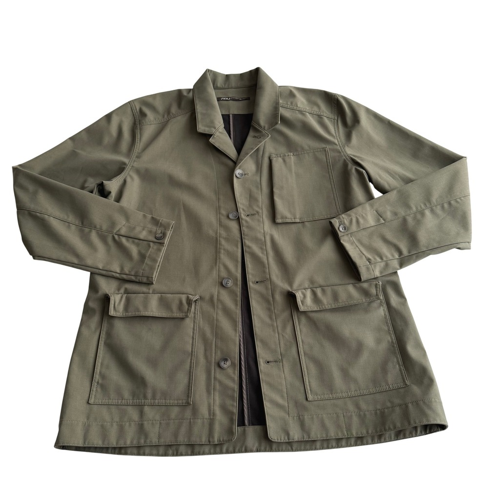 Nau Recycled Poly Organic Cotton Military Technical Field Olive Jacket XL